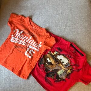 Orange and Red Graphic T-Shirts